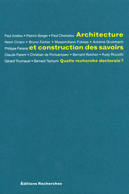 Architecture et construction des savoirs