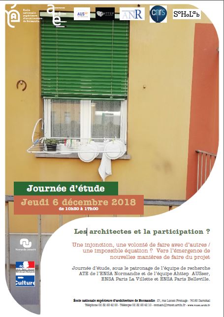 6/12/18 - Journée d'études "Les architectes et la participation"